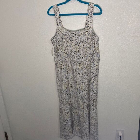 NWT- Amazon Essentials- midi off white micro confetti dress- Size XL - Picture 1 of 10